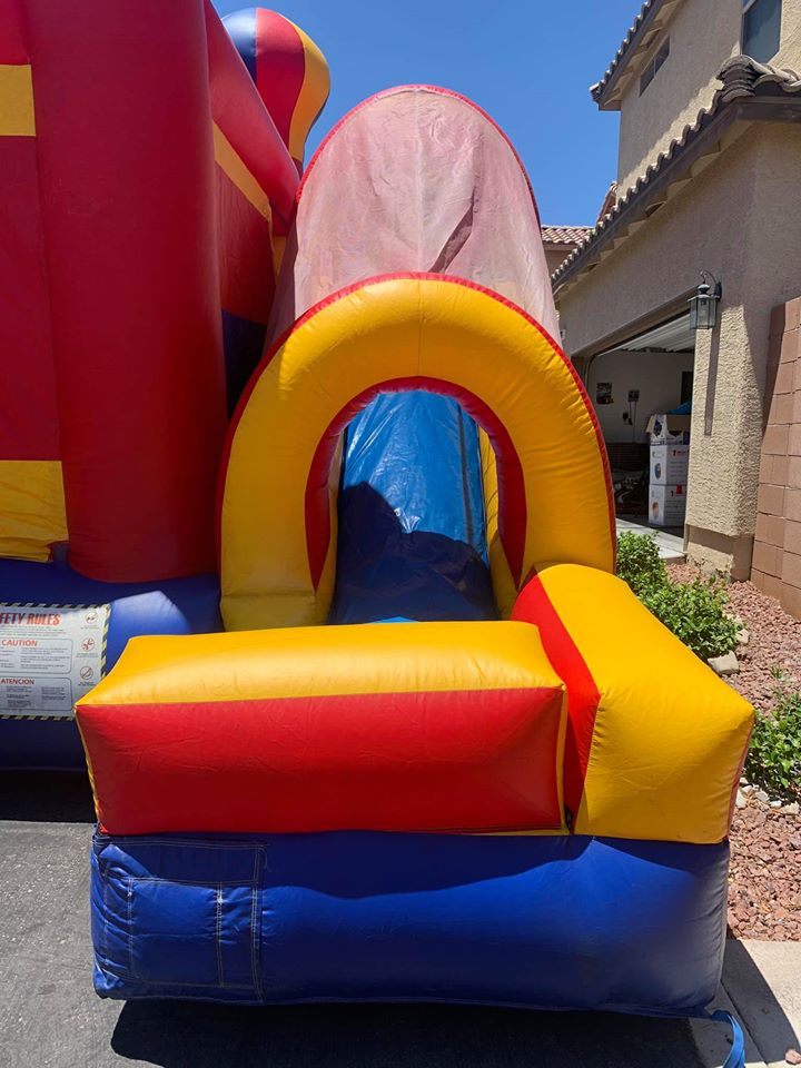 balloon obstacle course slide